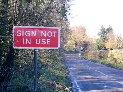 Not in Use Funniest Road Signs